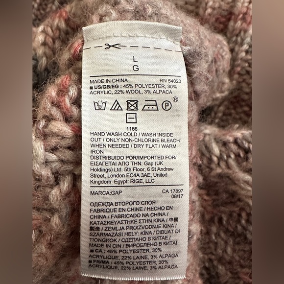 Gap mock turtle neck sweater Worn once Size L - Picture 6 of 6